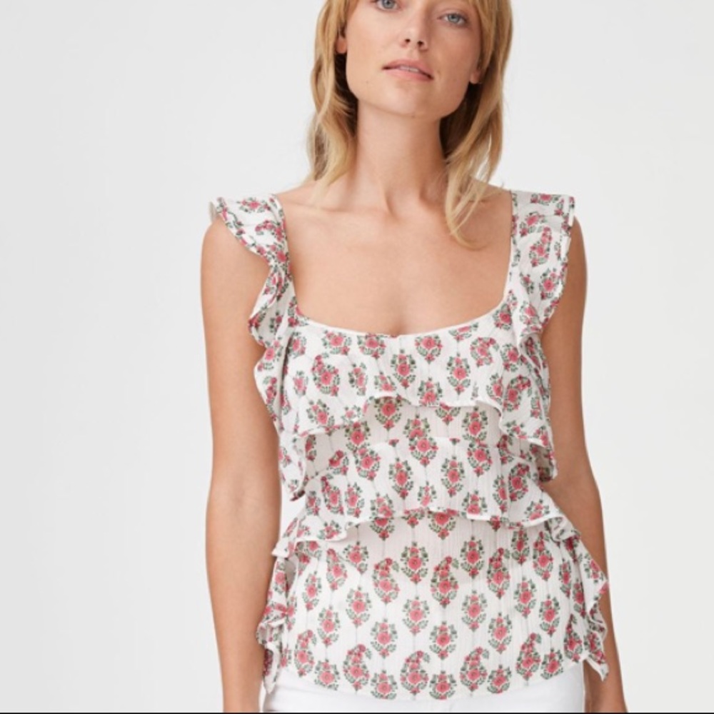 Club Monaco: NWT Tank Flutter Floral Blouse